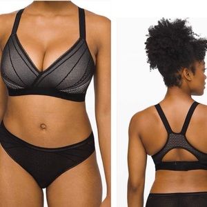 lululemon Black Awake To Lace Bra 36D